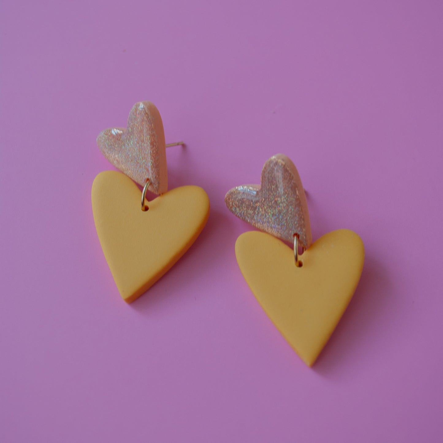 DOUBLE HEART - yellow