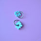 HOOP DAISY ZILVER- blue