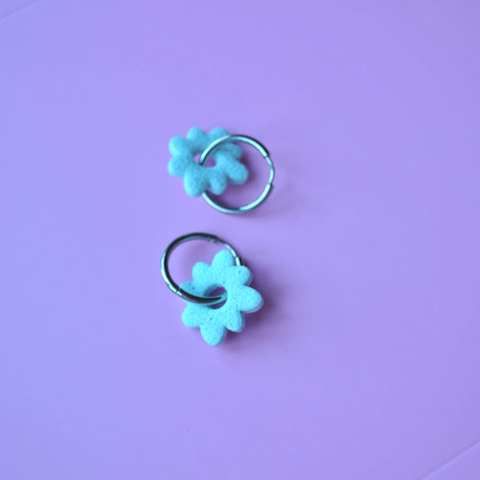 HOOP DAISY ZILVER- blue