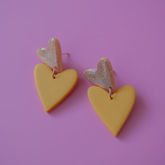 DOUBLE HEART - yellow