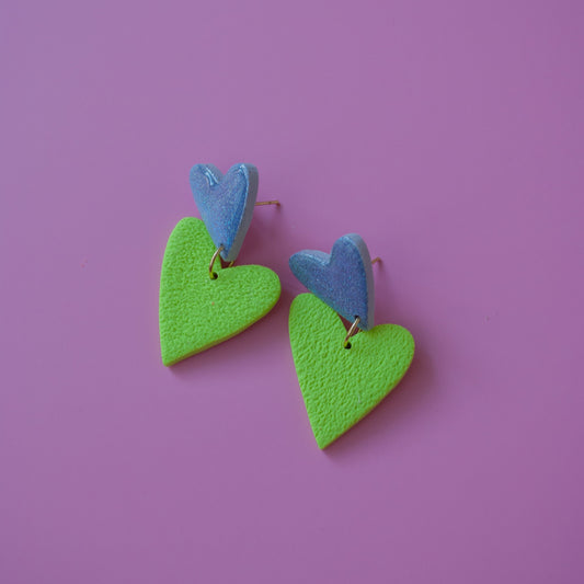 DOUBLE HEART - green