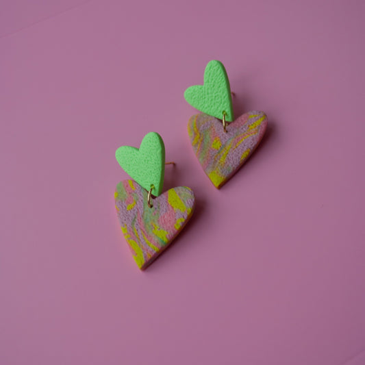 DOUBLE HEART - green milkshake
