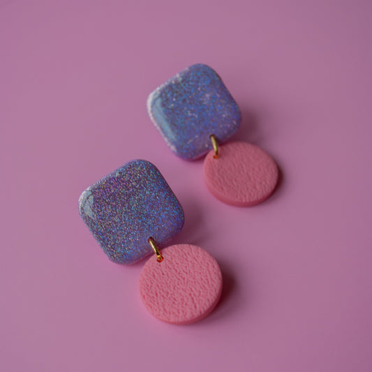GLITTER SQUARE - lila