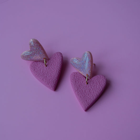 DOUBLE HEART - cassis pink
