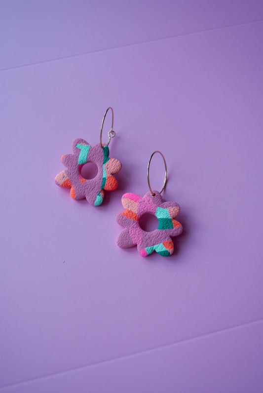 DAISY HOOP - PINK TERAZZO