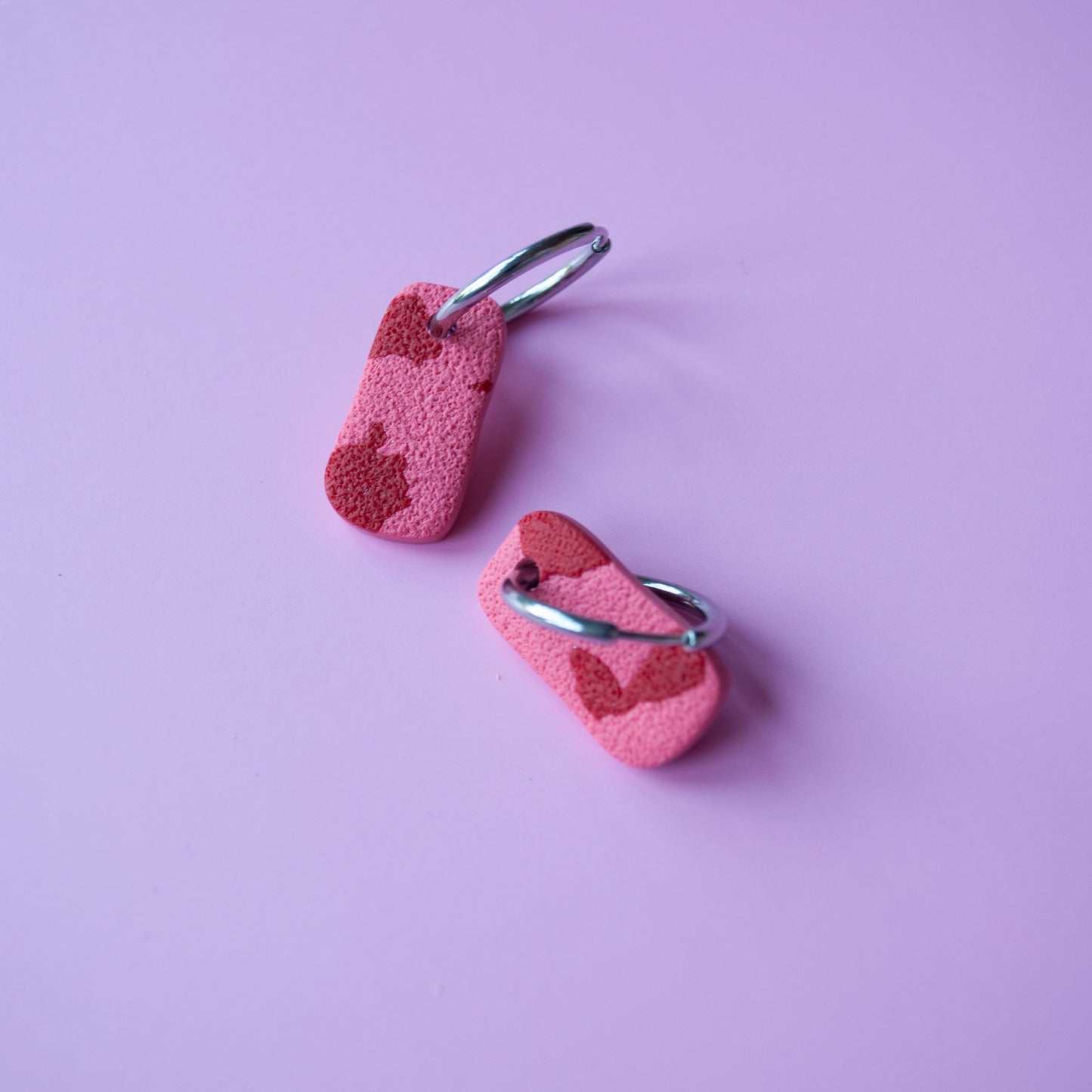 HOOP BAR ZILVER - pink