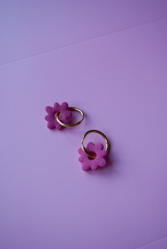 HOOP DAISY GOLD - MAGENTA
