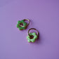 HOOP DAISY GOLD - GREEN GLITTER