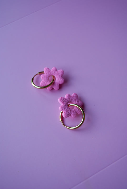 HOOP DAISY GOLD - PINK