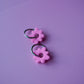 HOOP DAISY ZILVER - PINK